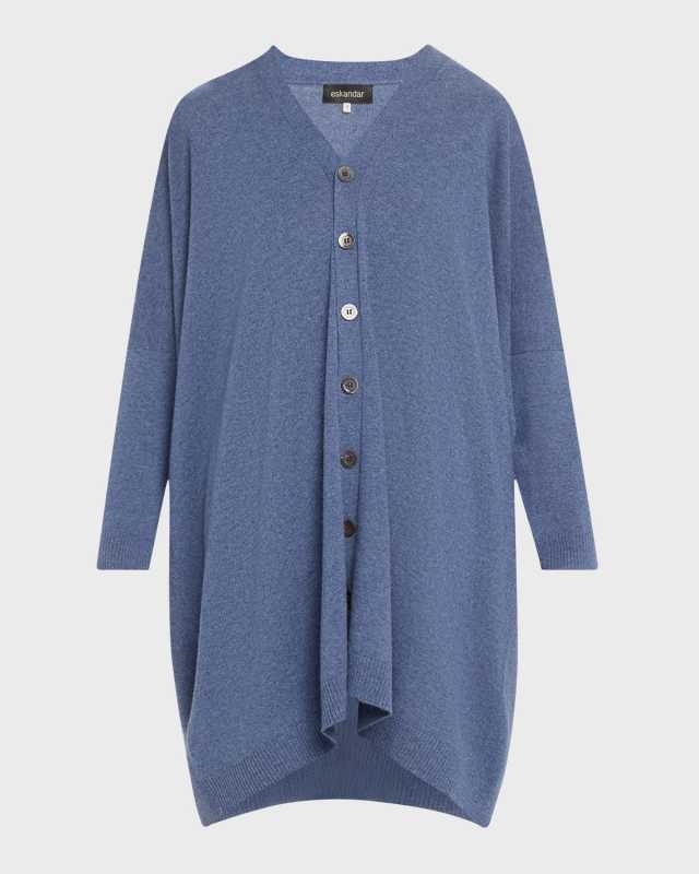 Extra Wide V-Neck Cashmere Cardigan